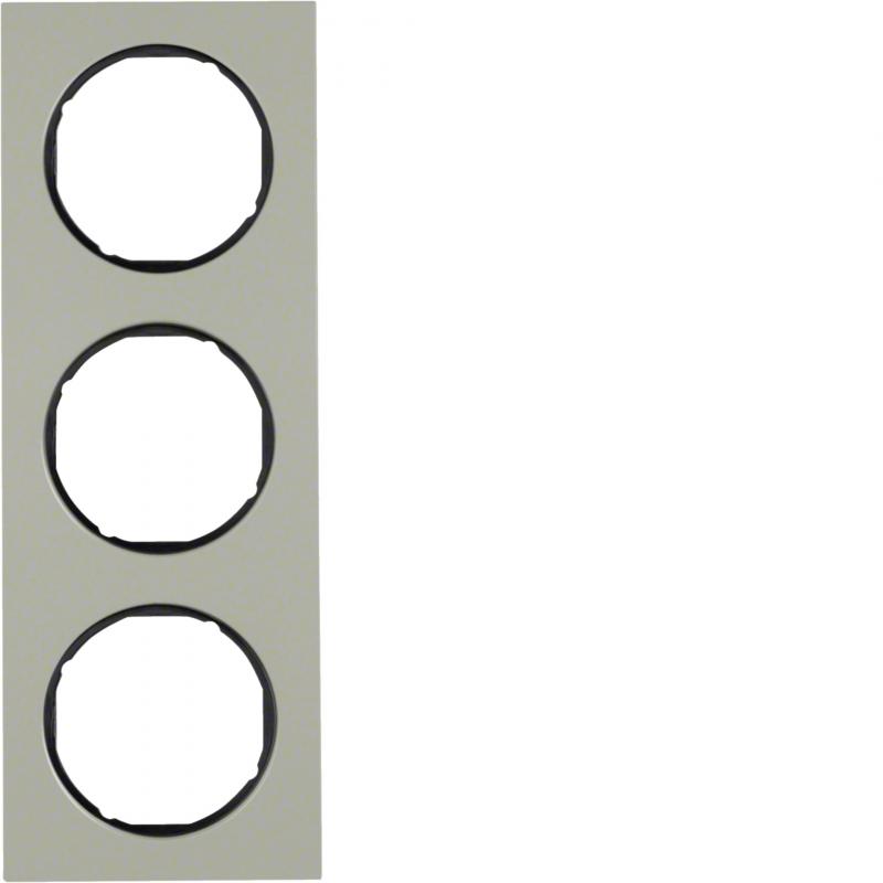 Berker 10132204 Rahmen 3fach R3 E-Stahl Hard Edge schw