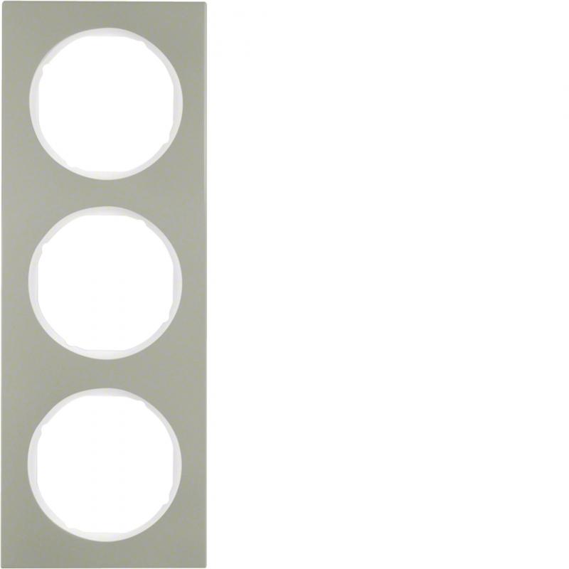 Berker 10132214 Rahmen 3fach R3 E-Stahl pw