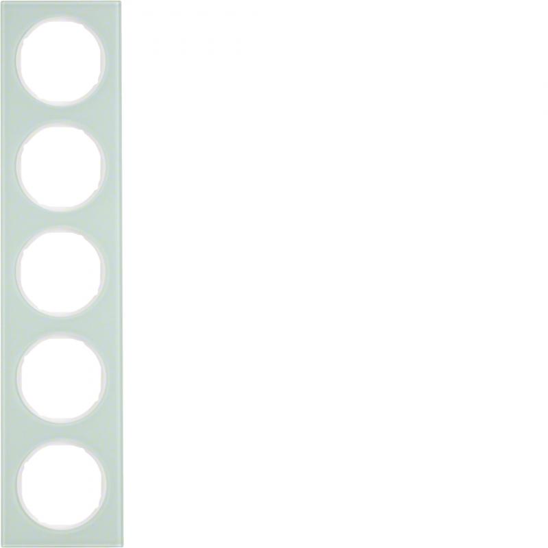 Berker 10152209 Rahmen 5fach R.3 Glas polarweiß