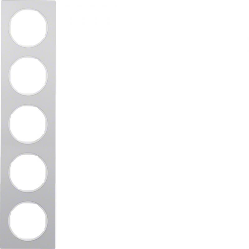 Berker 10152274 Rahmen 5fach R.3 Alu/polarweiß