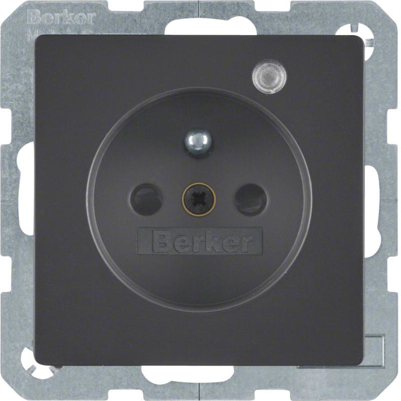 Berker 6765096086 Steckdose m SK-Stift LED Q.x anth