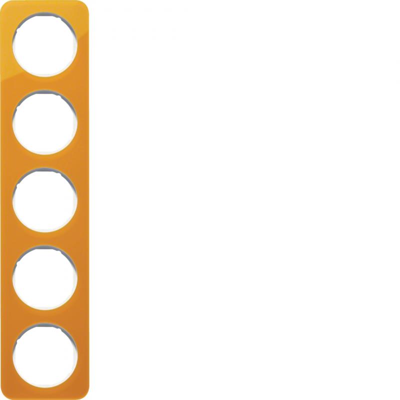 Berker 10152339 Rahmen 5fach R.1 Acryl orange transp. pw