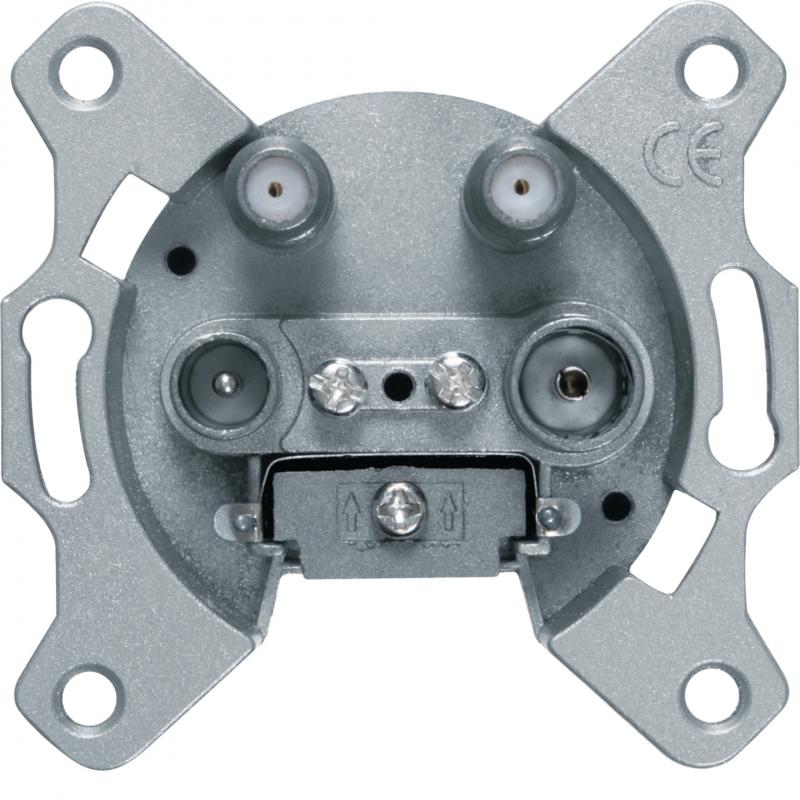 Berker 459410 Antennen-Steckdose 4Loch 2SAT,TV,FM Ezd
