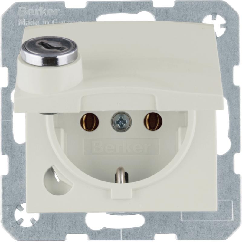 Berker 47638982 Steckd. SCHUKO STKL KD SLß S.1/B.x weiß