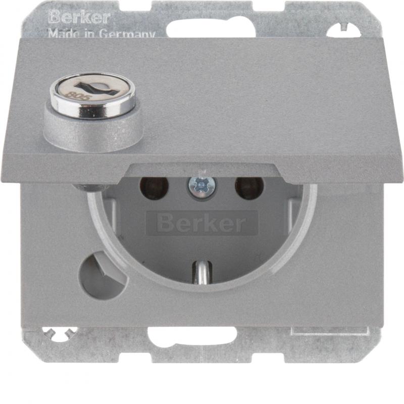 Berker 47637003 Steckdose SCHUKO m STKL KD SLß K.5 alu
