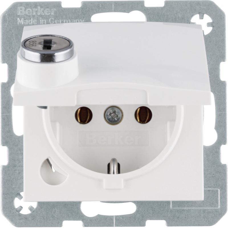 Berker 41638989 Steckd. SCHUKO SLK KD SLß S.1/B.x pw gl