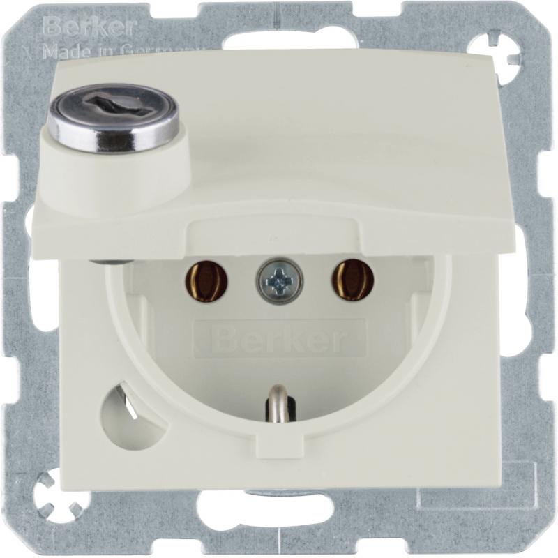 Berker 41638982 Steckd. SCHUKO m SLK KD SLß S.1/B.x weiß