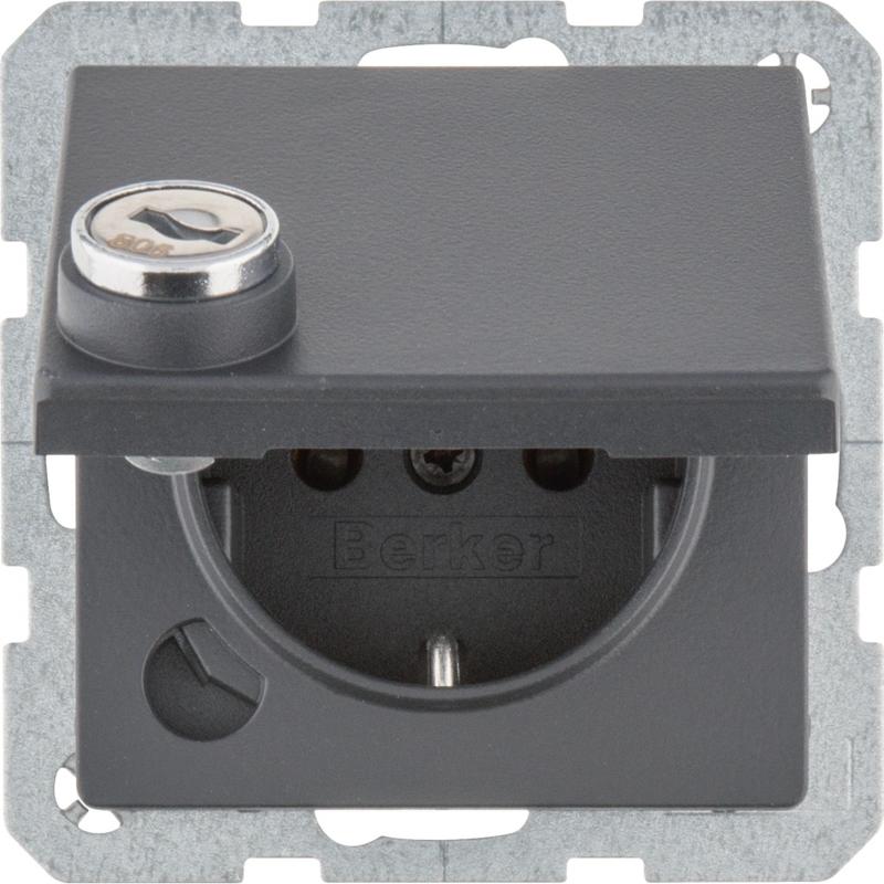 Berker 41636086 Steckdose SCHUKO  m SLK KD SLß Q.1 anth
