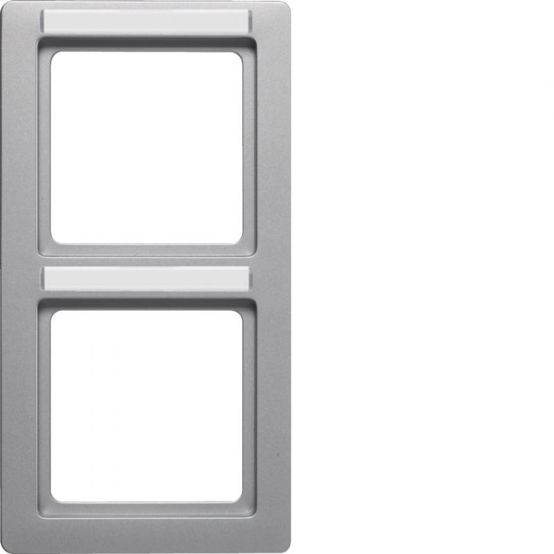 Berker 10126014 Rahmen 2fach mit Bsf Q1 Alu Lack