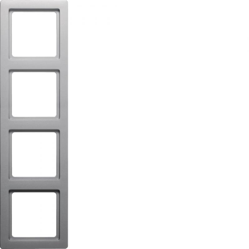Berker 10146084 Rahmen 4fach Q.1 alu samt lackiert