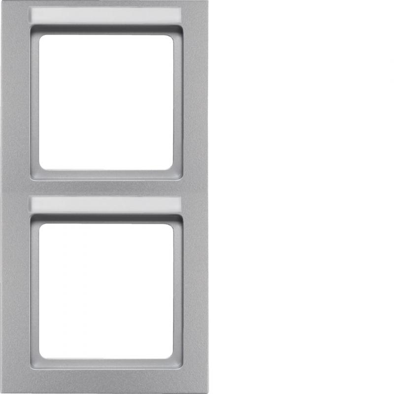 Berker 10526094 Rahmen 2fach senk mit BF Q3 Alu Lack
