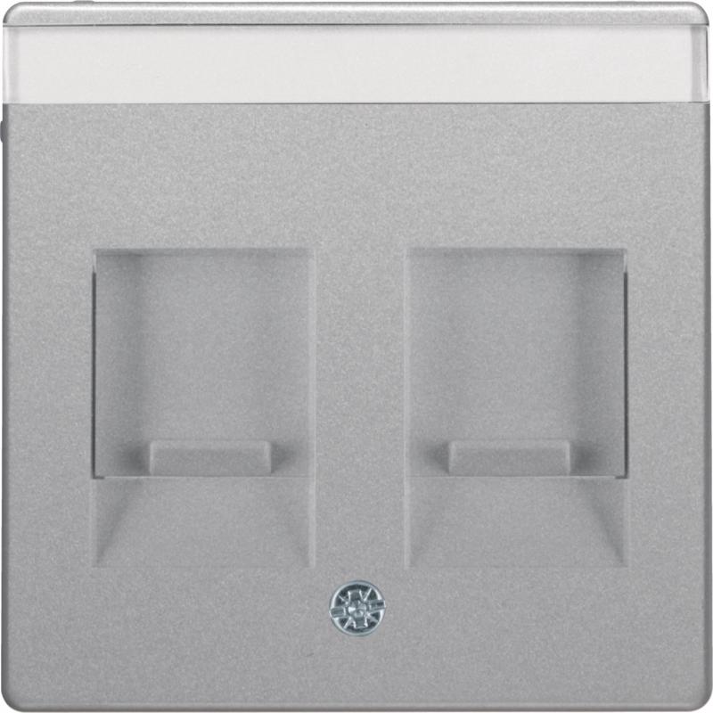 Berker 11816084 Zentralstück m Staubs u BF Q.x alu samt