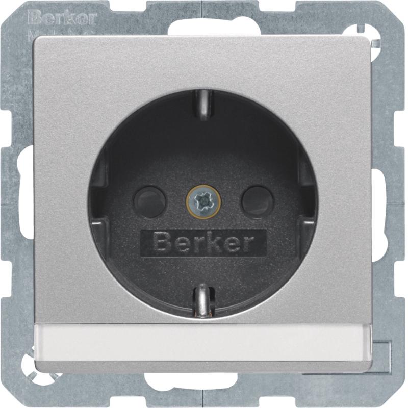 Berker 47496084 Steckdose SCHUKO m BF erh BS Q.x alu