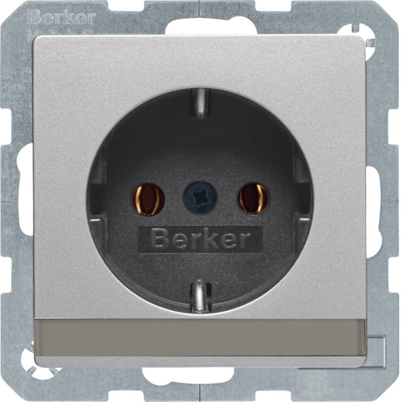 Berker 47506084 Steckdose SCHUKO m BF Q.x alu samt