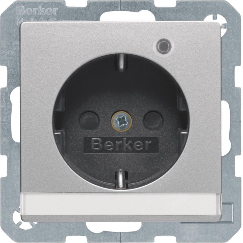 Berker 41106084 Steckdose SCHUKO LED BSF erh BS Q.x alu