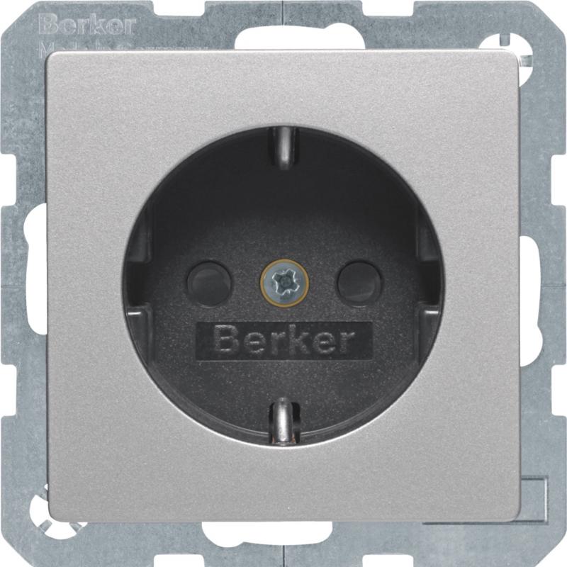 Berker 41236084 Steckdose SCHUKO erh.BS SLKl Q.x alu