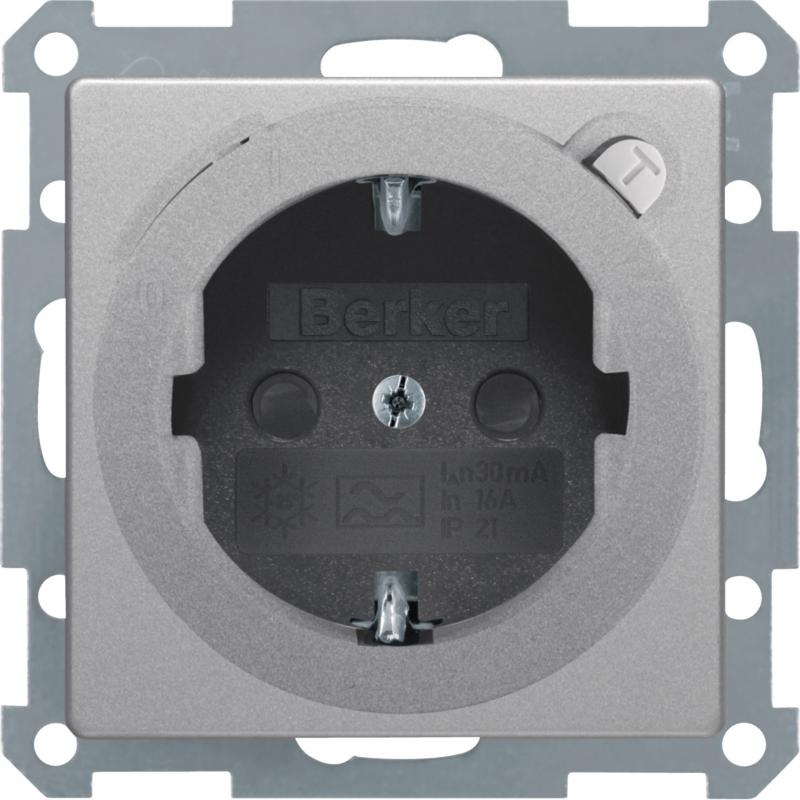 Berker 47086084 Steckdose SCHUKO m FI erh BS Q.x alu