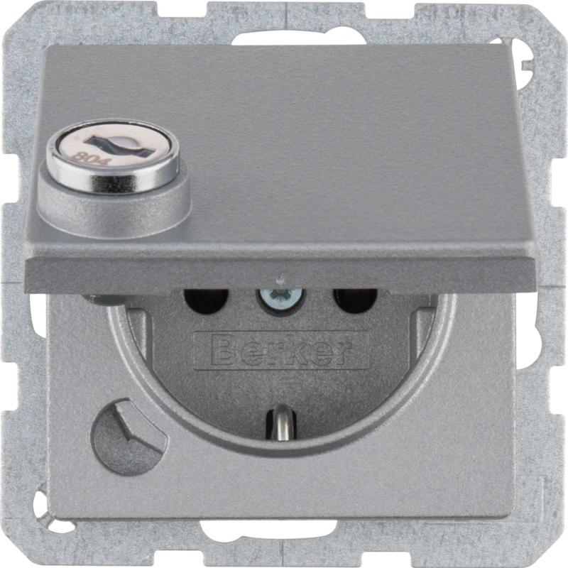 Berker 41636084 Steckdose SCHUKO  m SLK KD SLß Q.1 alu