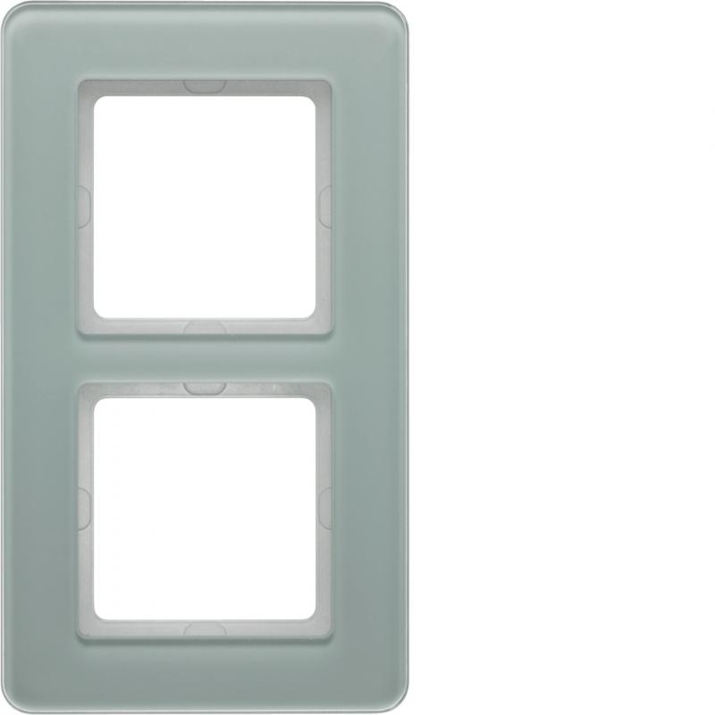 Berker 10126079 Rahmen 2fach Q.7 Glas pw