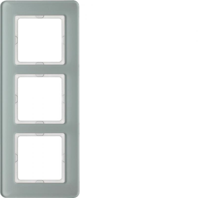 Berker 10136079 Rahmen 3fach Q.7 Glas pw