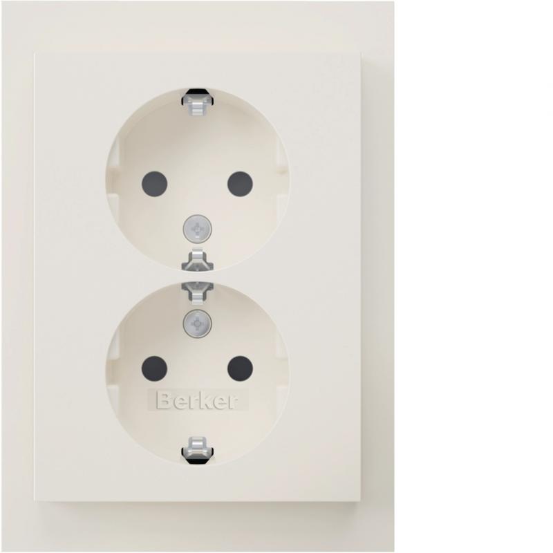 Berker 47597009 D-Steckdose SCHUKO ADP erh.BS K.1 pw gl