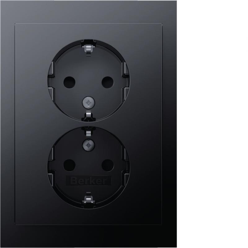 Berker 47597006 D-Steckdose SCHUKO ADP erh.BS K.1 ant ma