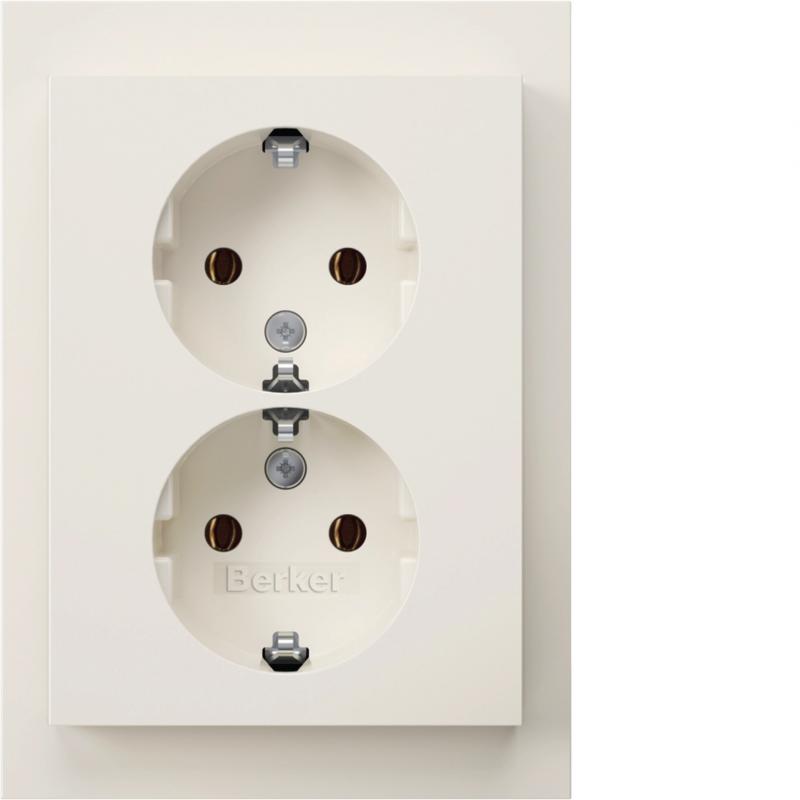 Berker 47747009 D-Steckdose SCHUKO m ADP K.1 pw gl