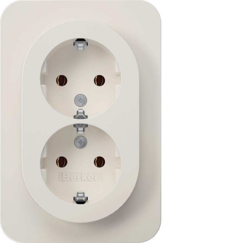 Berker 47742089 D-Steckdose SCHUKO m ADP R.1 pw gl