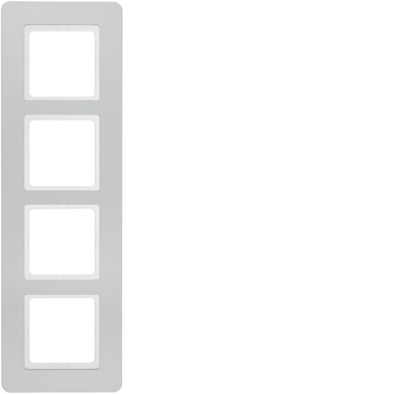 Berker 10146184 Rahmen 4fach, Q.7, alu samt