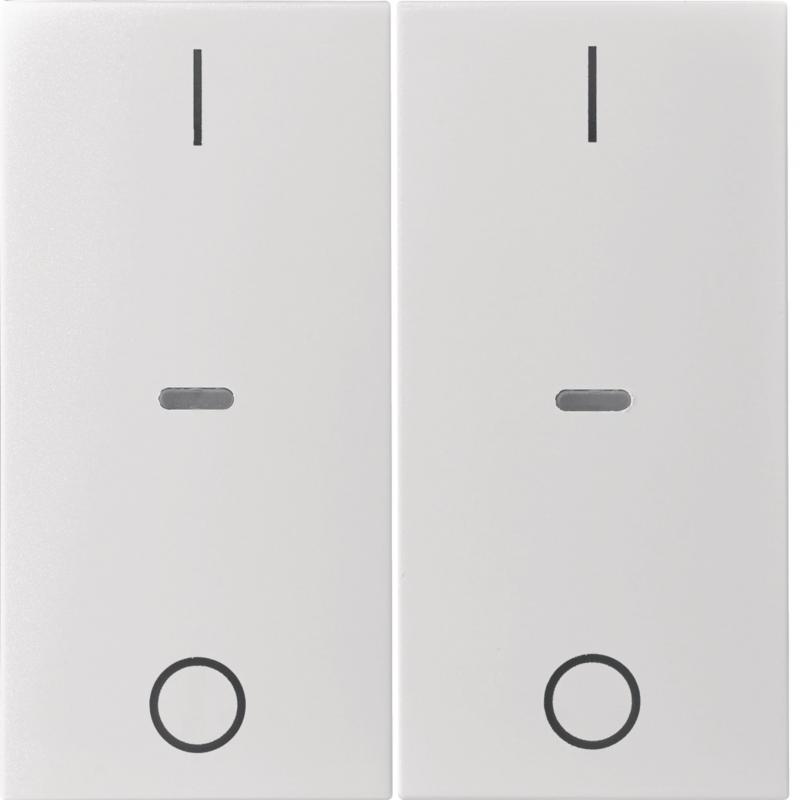 Berker 80962382 Abdeck. Tast.-M. 2f. I/O S.1/B.x weiß
