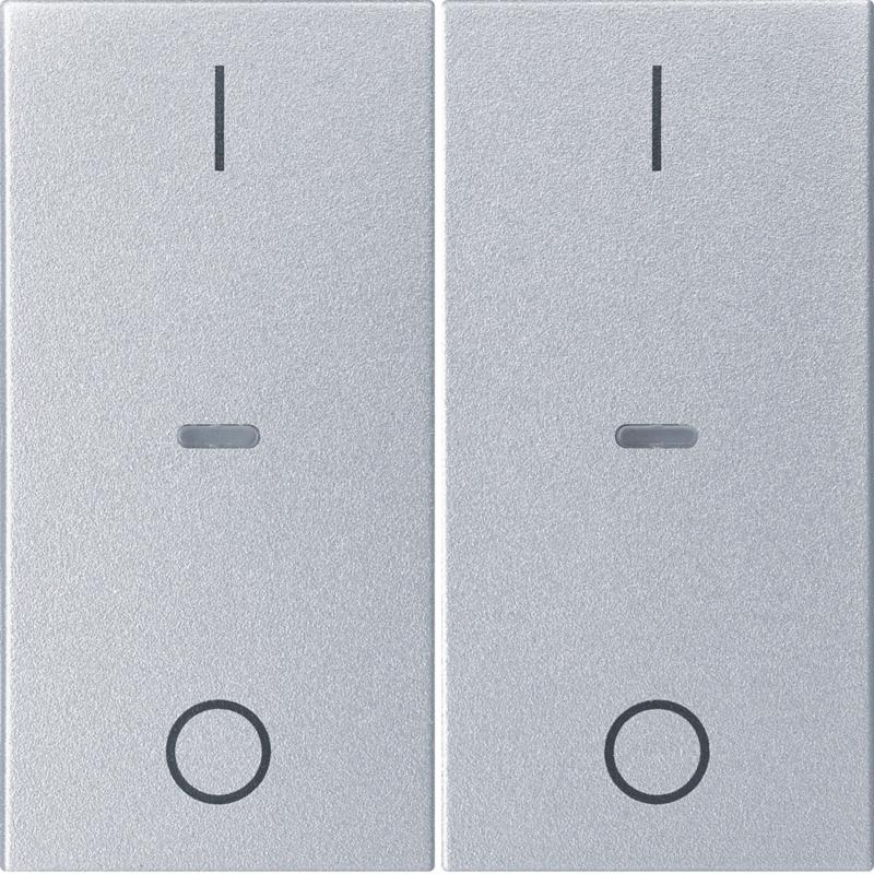 Berker 80962383 Abdeck. Tast.-M. 2f. I/O S.1/B.x alu