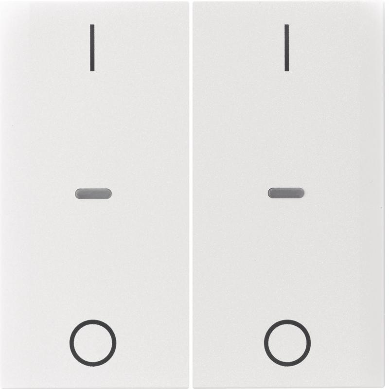 Berker 80962389 Abdeck. Tast.-M. 2f. I/O S.1/B.x pw gl
