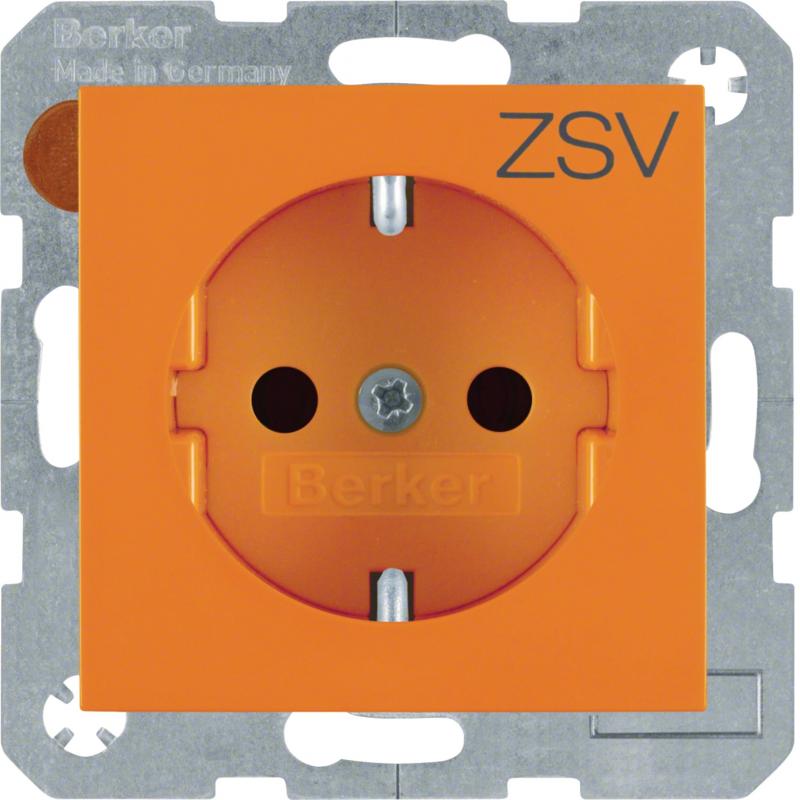 Berker 47238907 Steckd. SCHUKO m. EHBS S.1/B.x orange gl