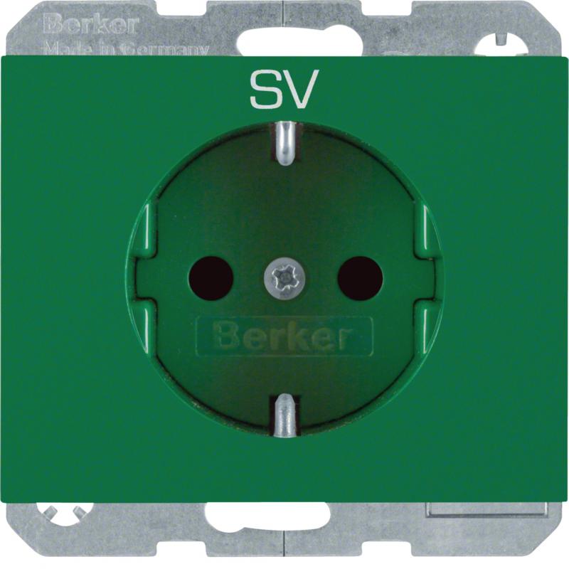 Berker 47357113 Steckdose SCHUKO mit EHBS K.x grün