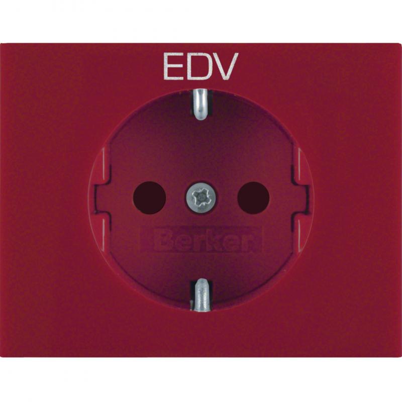 Berker 47357115 Steckdose SCHUKO mit EHBS K.x rot