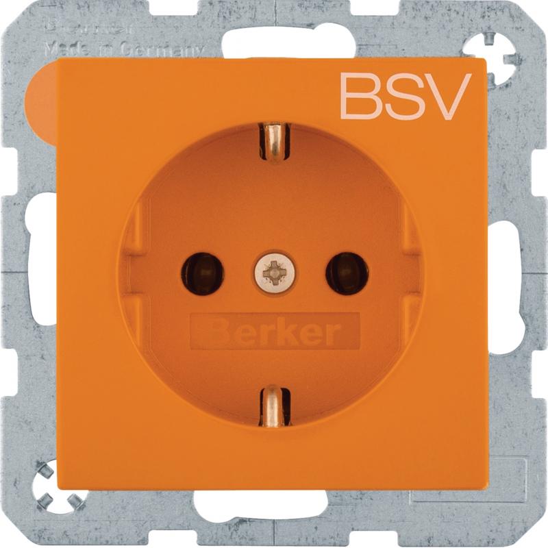Berker 47238917 Steckd. SCHUKO BSV EHBS S.1/B.x glzd or