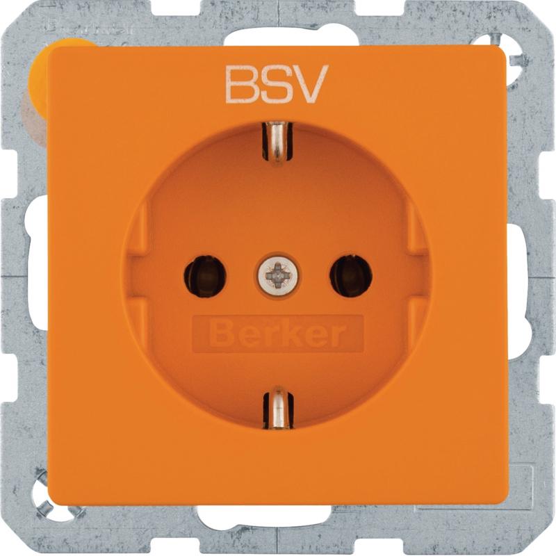Berker 47436017 Steckdose SCHUKO BSV Q.x orange samt