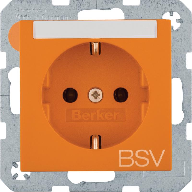 Berker 47508924 Steckd. SCHUKO BSV BSF S.1/B.x gl orange