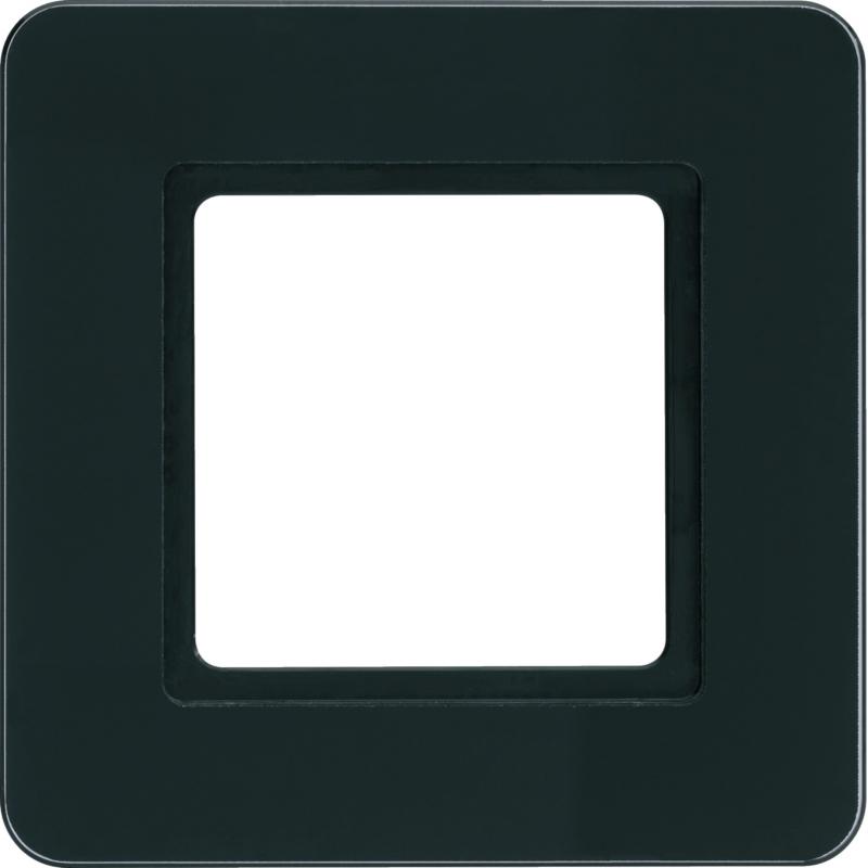 Berker 10116176 Rahmen 1fach Q.7 f. Bel, Glas schwarz