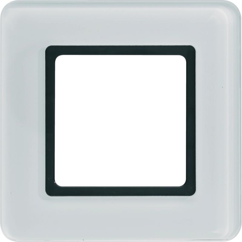 Berker 10116179 Rahmen 1fach Q.7 f. Bel. Glas polarweiß