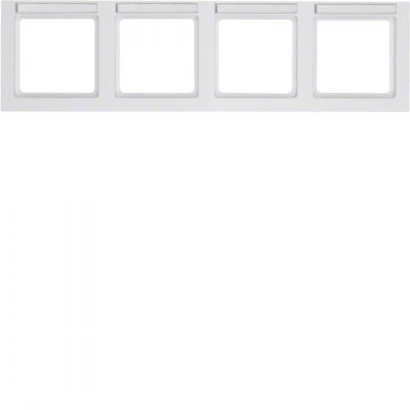 Berker 10246099 Rahmen 4f. waager. B.feld, Q.3, pw. samt