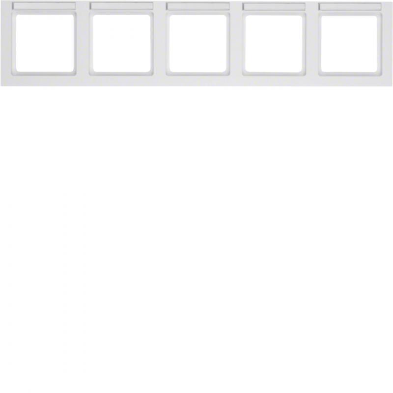 Berker 10256099 Rahmen 5f. waager. B.feld, Q.3, pw. samt