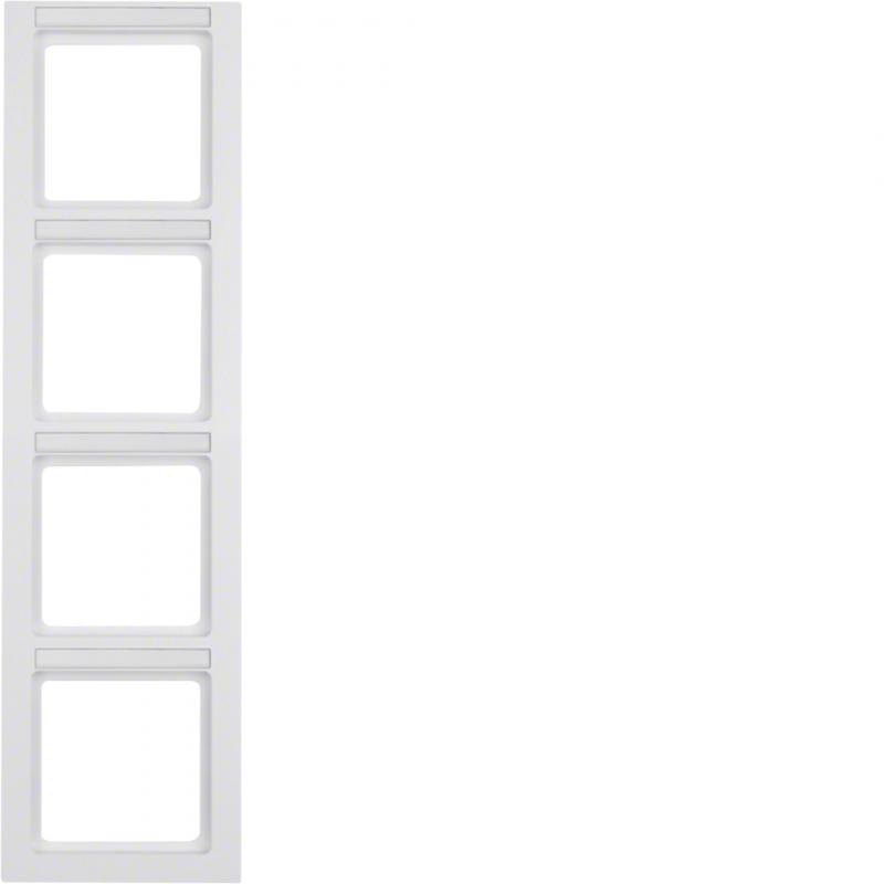 Berker 10546099 Rahmen 4f. senkr., B.feld, Q.3, pw. samt