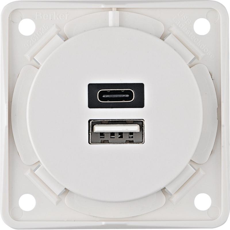 Berker 926202509 USB Lade-Std.,2f,3A, A+C, ITG, pw matt