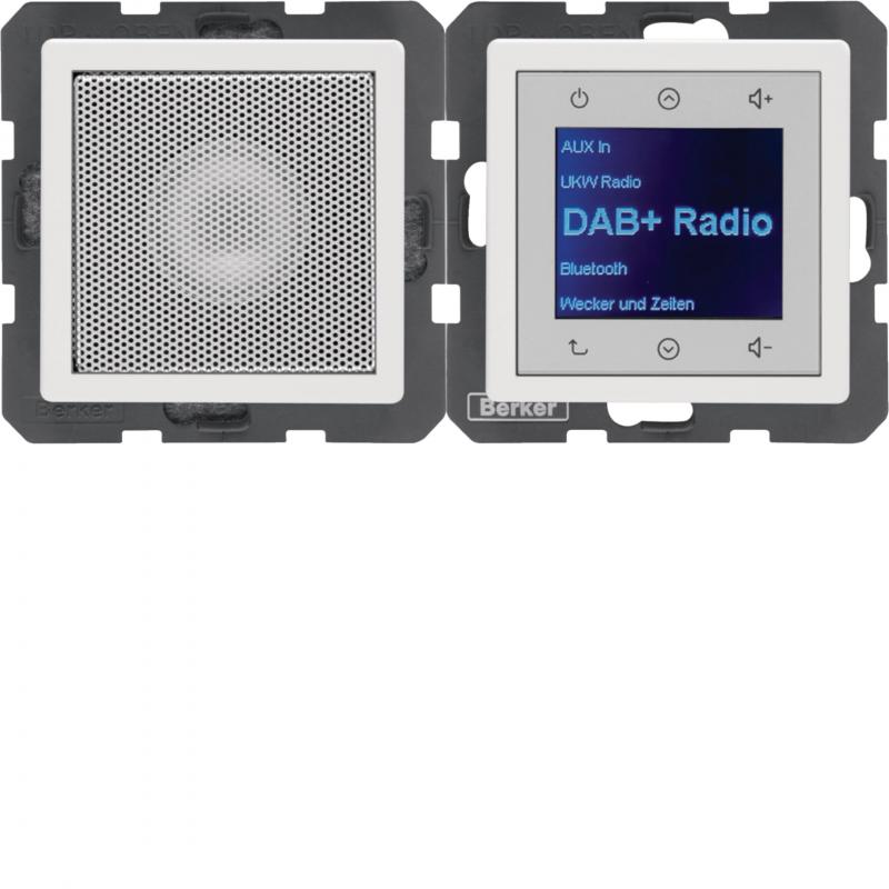 Berker 30806089 Radio Touch mit Lautsprecher, Einbauradio, DAB+, Bluetooth Q.x p