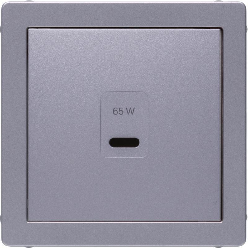 Berker 48606084 Zentralstück für USB Serie Q.x, aluminium samt, lackiert