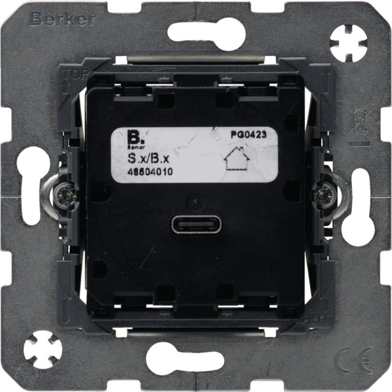 Berker 48604010 USB-C PD Power Modul, Ladedose, 65W, S/B