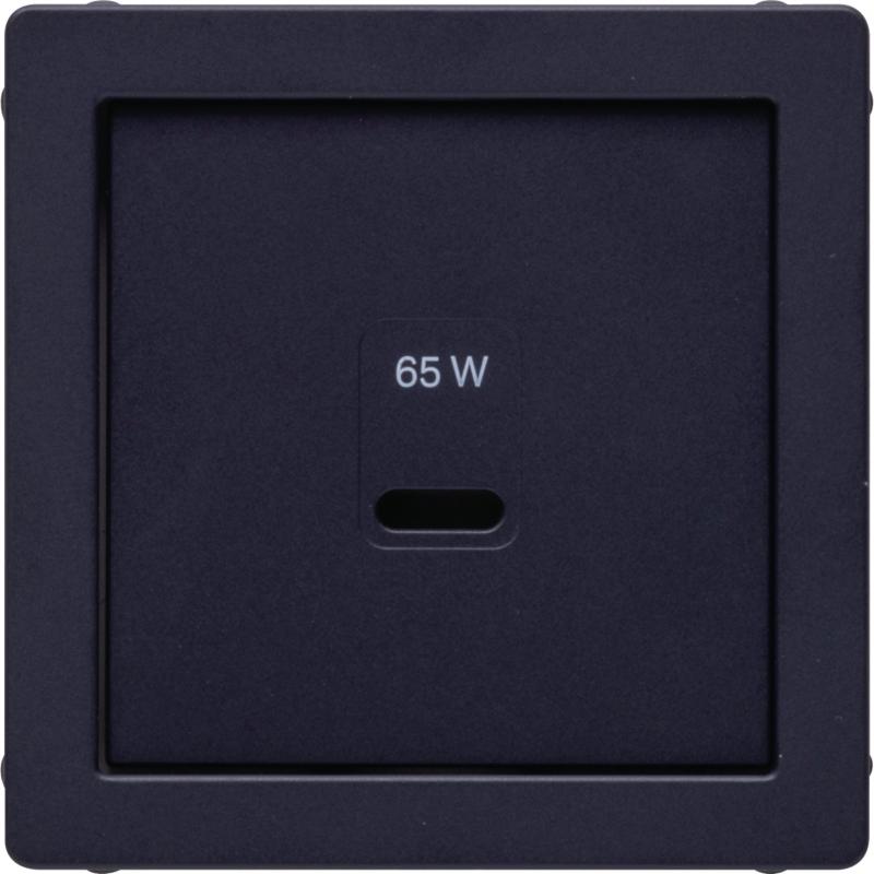 Berker 48606086 Zentralstück für USB Serie Q.x, anthrazit samt, lackiert