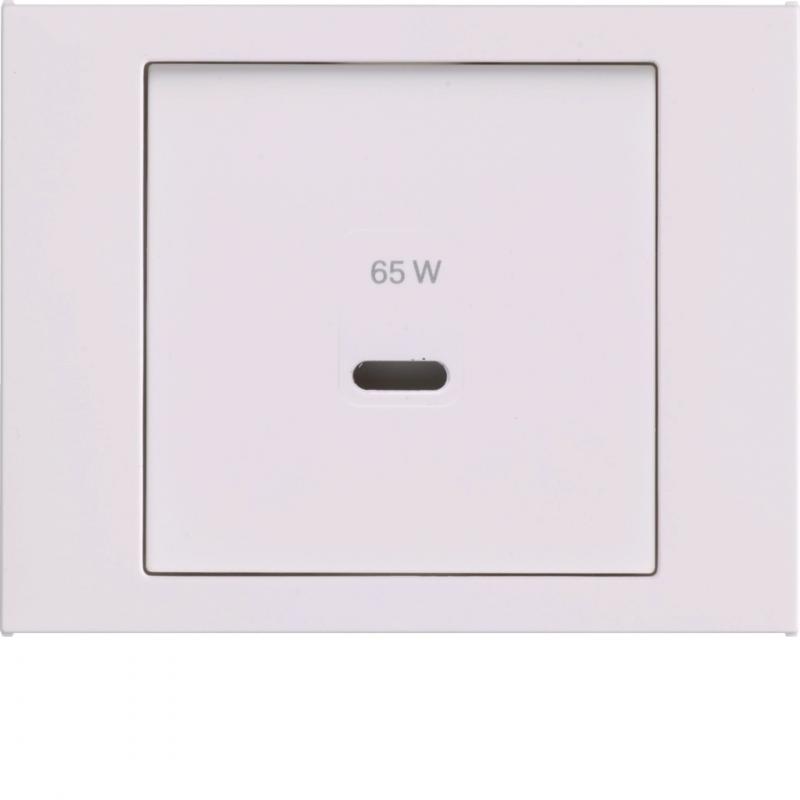 Berker 48607009 Zentralstück für USB Serie K.x, polarweiß glänzend