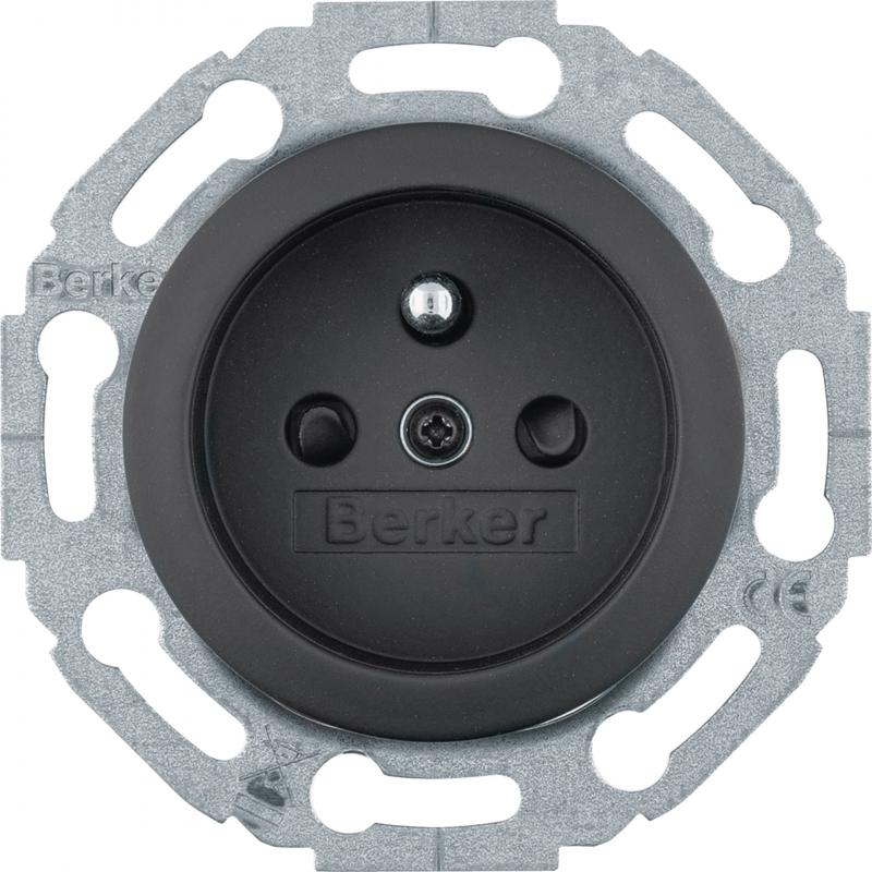 Berker MAN0101017 Steckd. Skostift BS 1930 softtouch schw.
